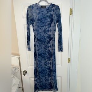 Primark Blue Tie-Dye Mesh Maxi Dress